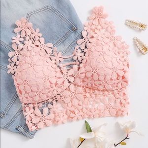 NEW Shein Guipure Lace Longline Bralette